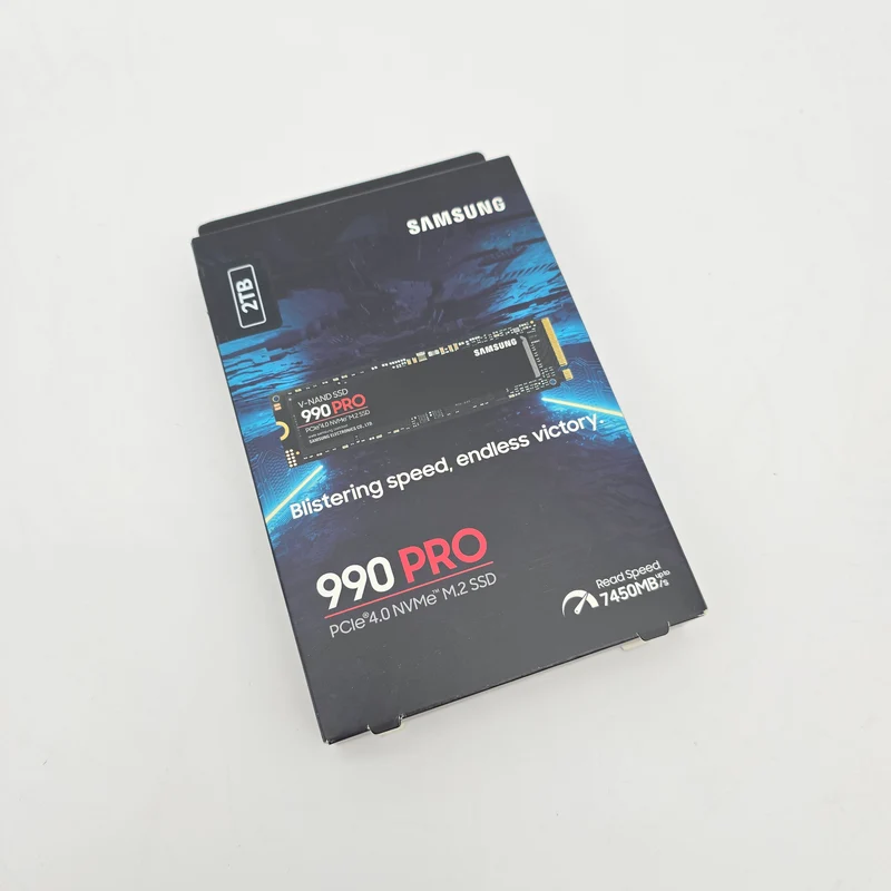 Samsung 990 Pro 2TB NVMe SSD, M.2 PCIe Gen4, 7,450 MB/s