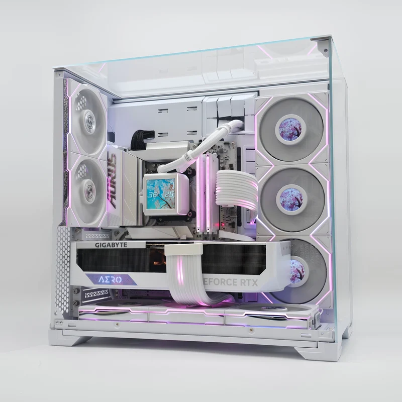 RTX 4090, Ryzen 9800X3D, 4TB NVMe, 48GB 7000MHz DDR5, Custom White Liquid Cooled Gaming PC