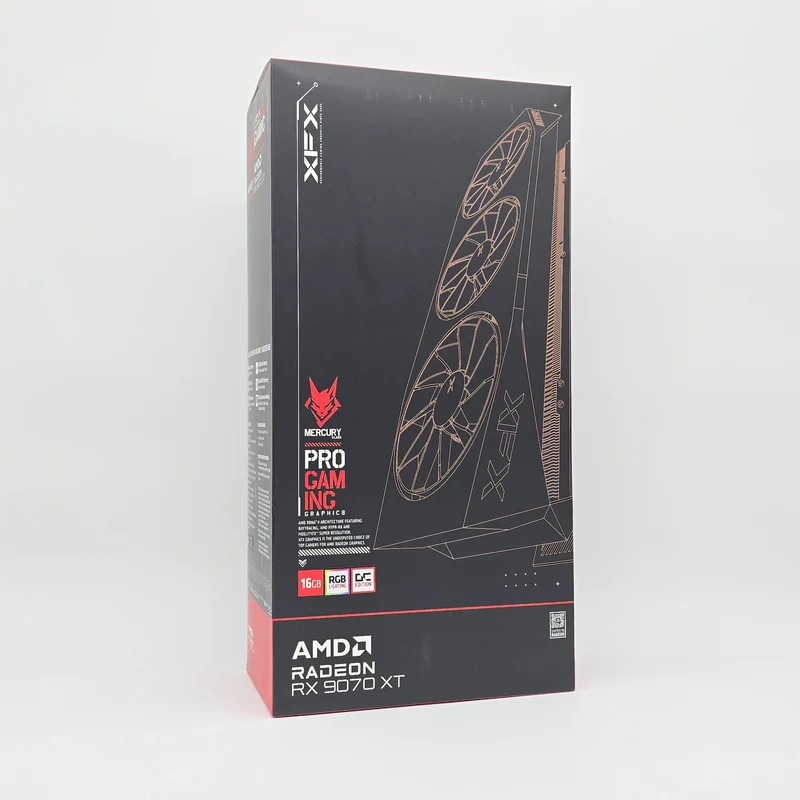 RX 9070XT XFX Mercury OC RGB 16GB, AMD Radeon Gaming Graphics Card GPU