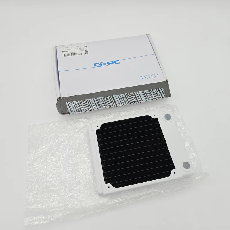 XSPC TX120 Ultrathin White Radiator for PC Watercooling Custom Loop, Titan Rig TX120