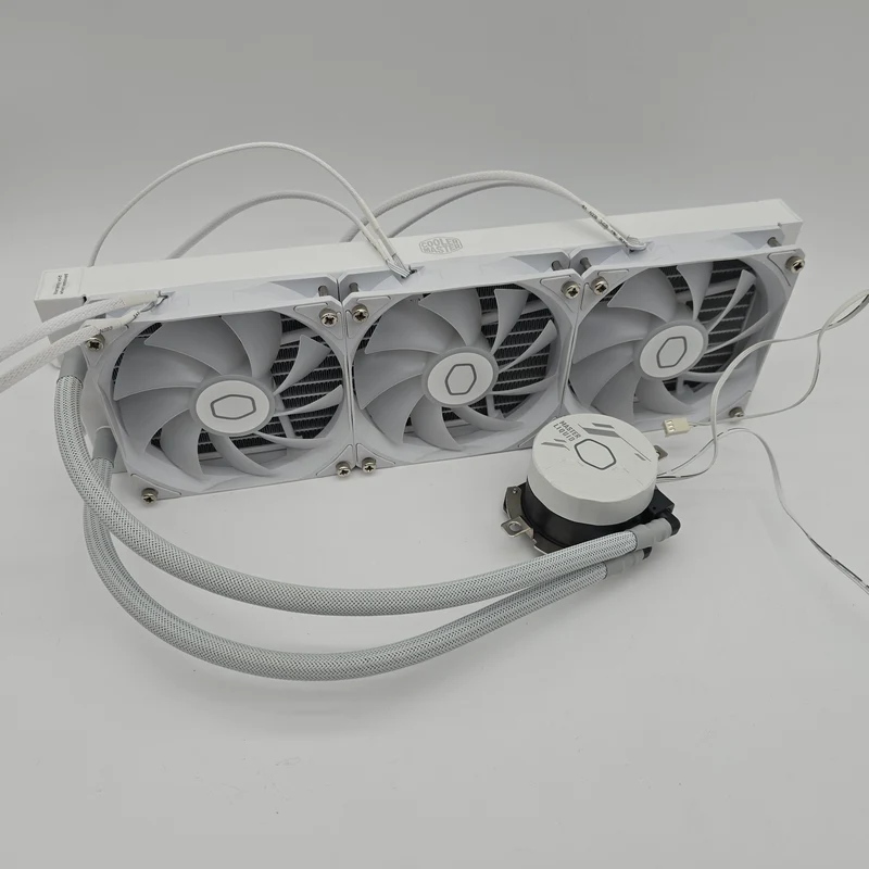 Cooler Master MasterLiquid 360L, 360mm AIO Liquid Cooler w/ RGB, 3x 120mm RGB Fans, White