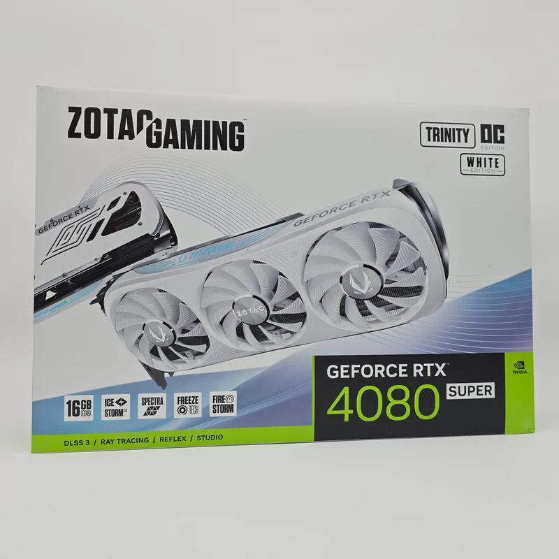 RTX 4080 Super Zotac Trinity OC White 16GB, NVIDIA Gaming Graphics Card GPU