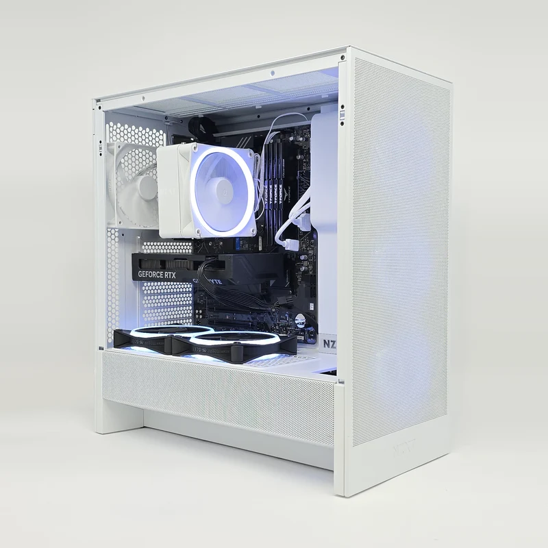 RTX 4060Ti, AMD Ryzen 5 7500F, 32GB DDR5, Custom White NZXT Gaming PC