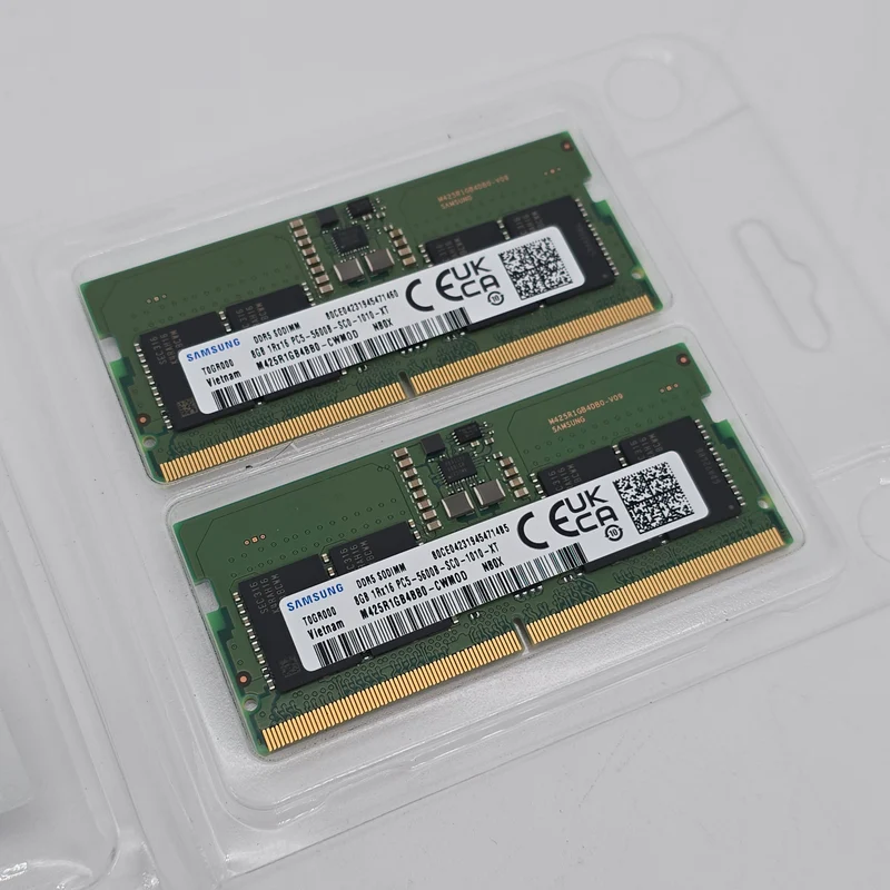 16GB DDR5 SODIMM RAM, Samsung 2x8GB Sticks, 5600MHz, Memory for Laptop