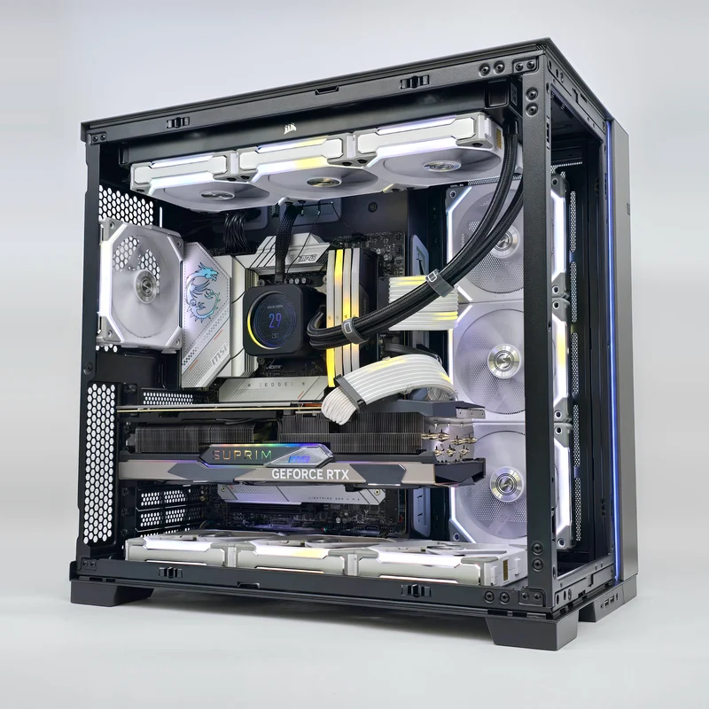 RTX 4090 SUPRIM X, i9-14900K, 128GB DDR5, 4TB NVMe, 1600W, Custom Liquid Cooled Gaming PC