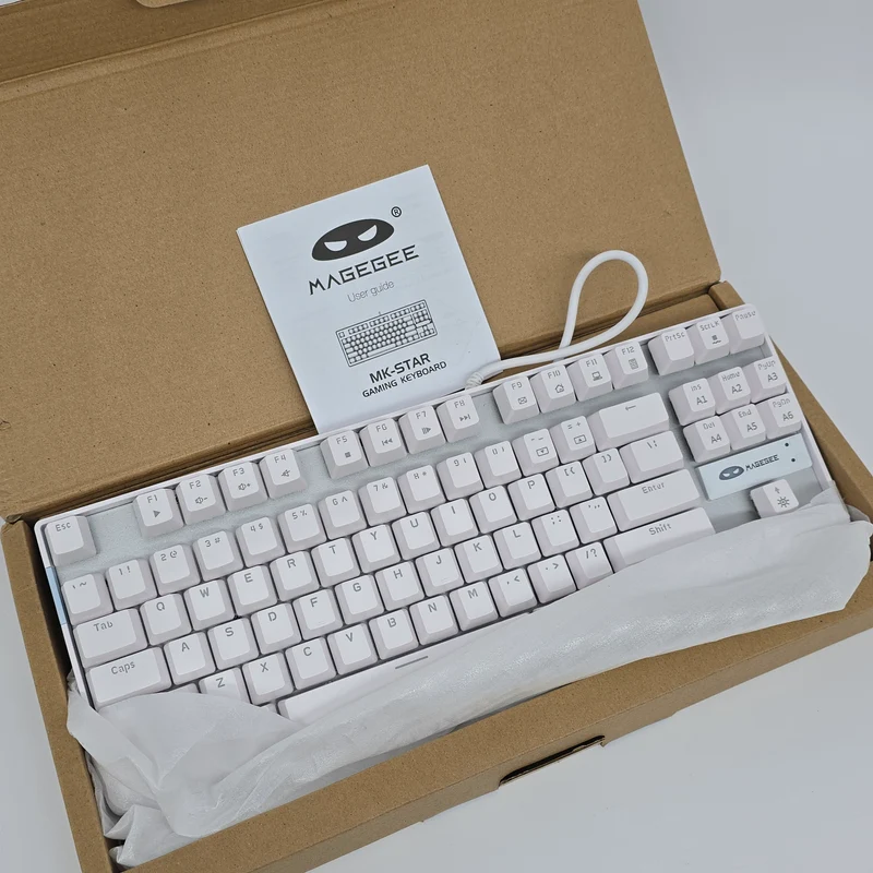 Magegee White Mechanical RGB Gaming Keyboard
