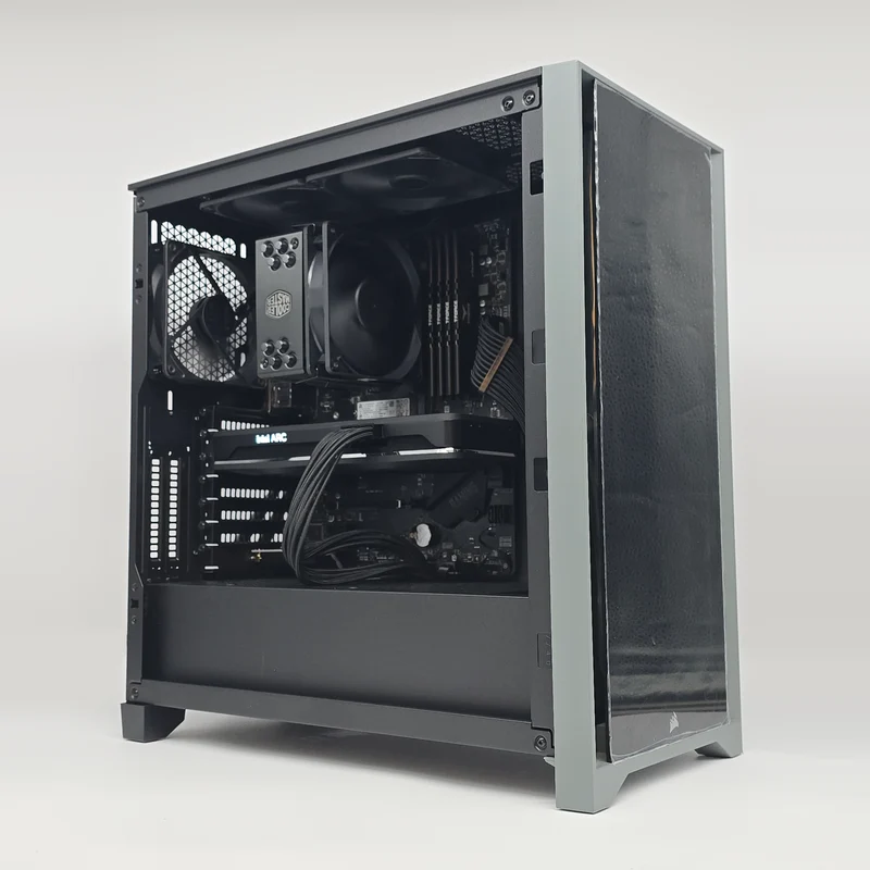 Intel Arc A750, Ryzen 5600G, 32GB RAM, Custom Black Gaming PC, No RGB