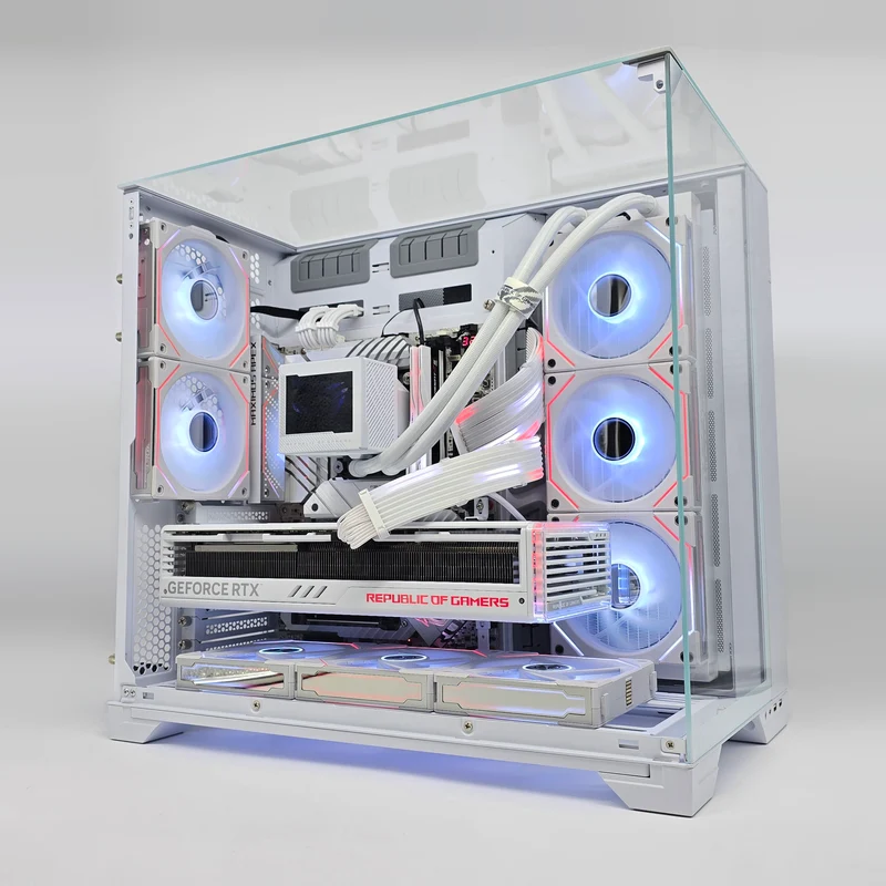 RTX 4090 STRIX, Intel i9-14900KS, 8TB NVMe, 48GB 7200MHz RAM, MAXIMUS APEX Custom White Gaming PC