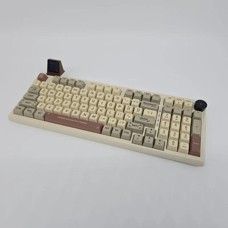 EPOMAKER RT100 Retro Mechanical Gaming Keyboard, RGB, Wireless, Hotswap Screen, Flamingo Pink Switches