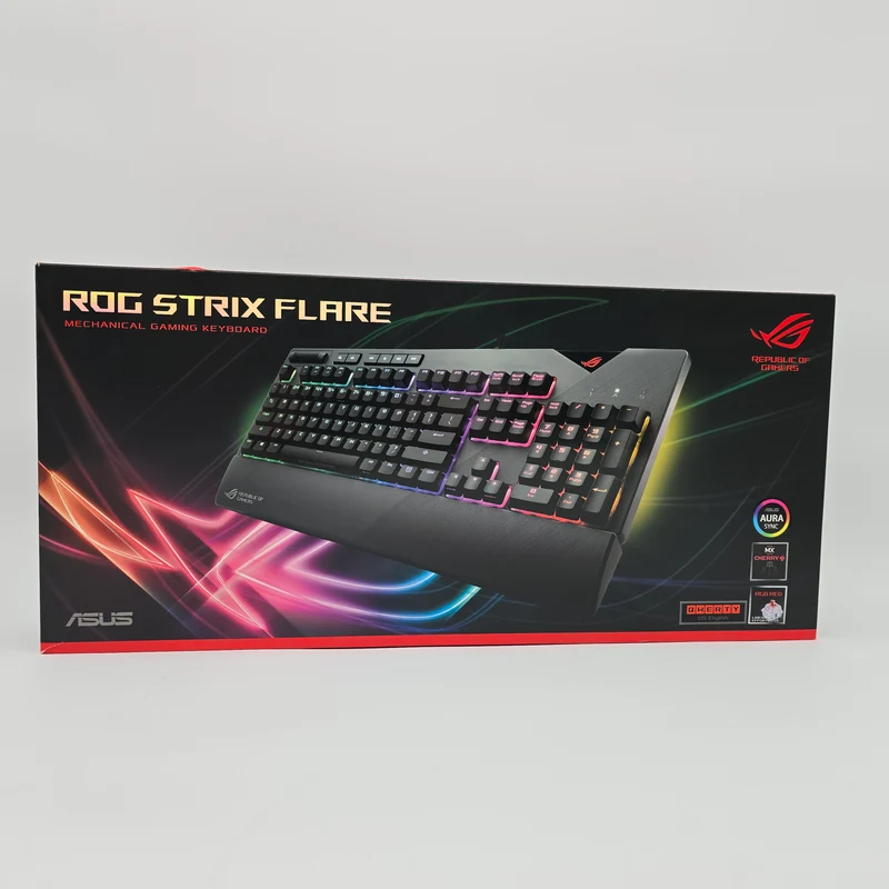 ASUS ROG Strix Flare, Cherry MX Red Mechanical Gaming Keyboard, RGB, ASUS AURA Sync