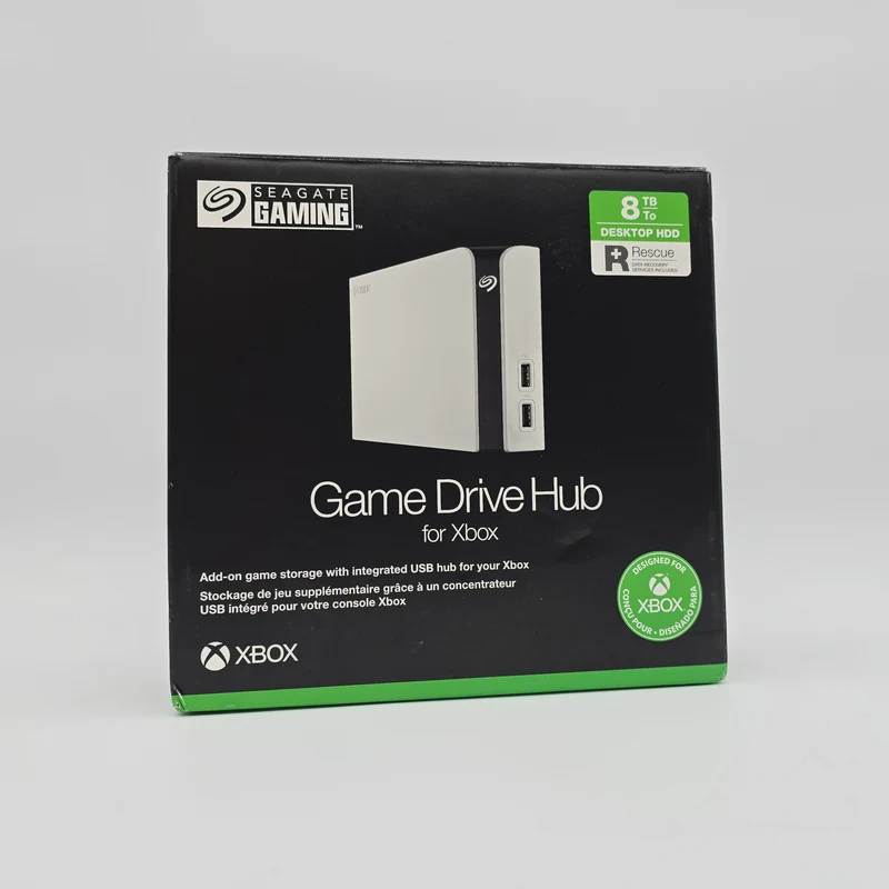 Seagate Game Drive Hub for Xbox 8TB Storage, External Hard Drive, White