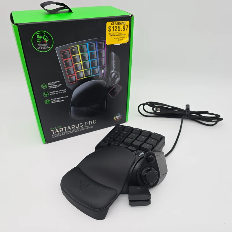 Razer Tartarus Pro Gaming Keypad, 32 Programmable Keys, Rapid Trigger Function, Razer RGB Chroma Lighting, New
