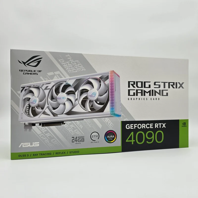 RTX 4090 ASUS ROG STRIX WHITE 24GB, NVIDIA Gaming Graphics Card GPU