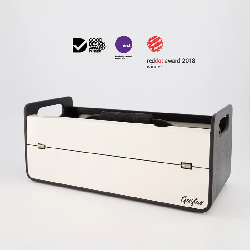 Gustav Original Black - Portable Desk Organizer and Laptop Stand